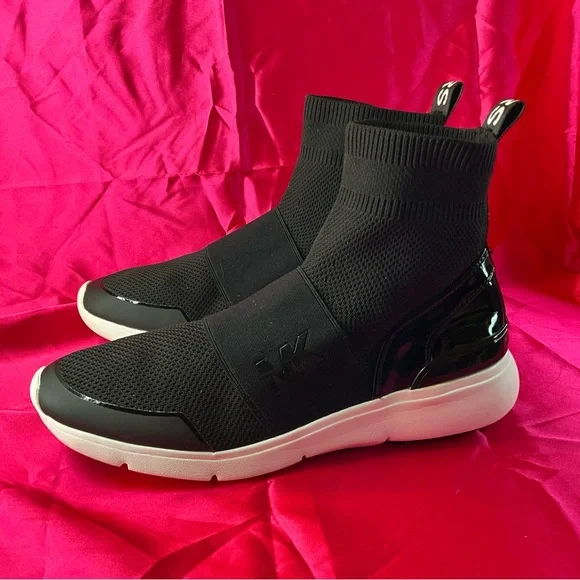 Michael Kors Black hi top ,and White sneakers 7.5 - Picture 11 of 11